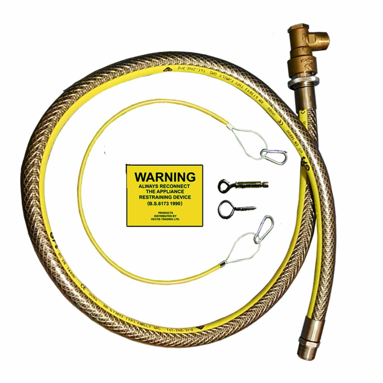 Domestic Cooker Hose Complete Kit 1250mm